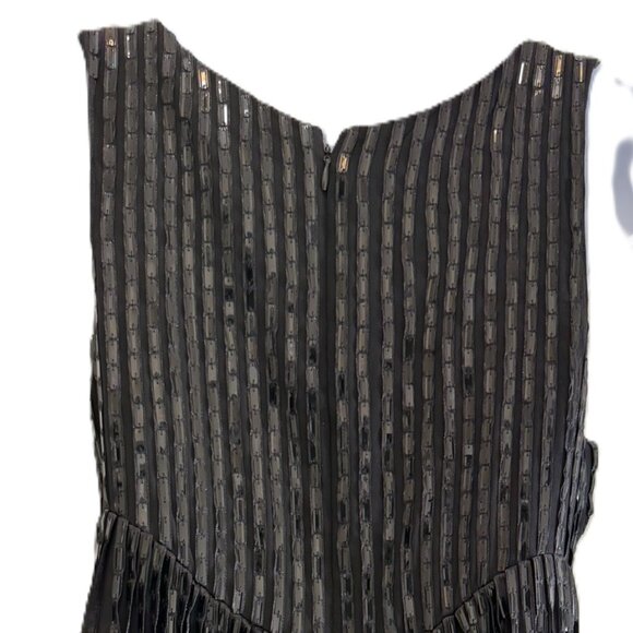 Alice & Olivia black silk sleeveless cocktail dress Sz M - Picture 4 of 12